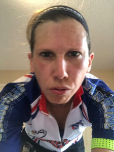 Fiona Martin sweating